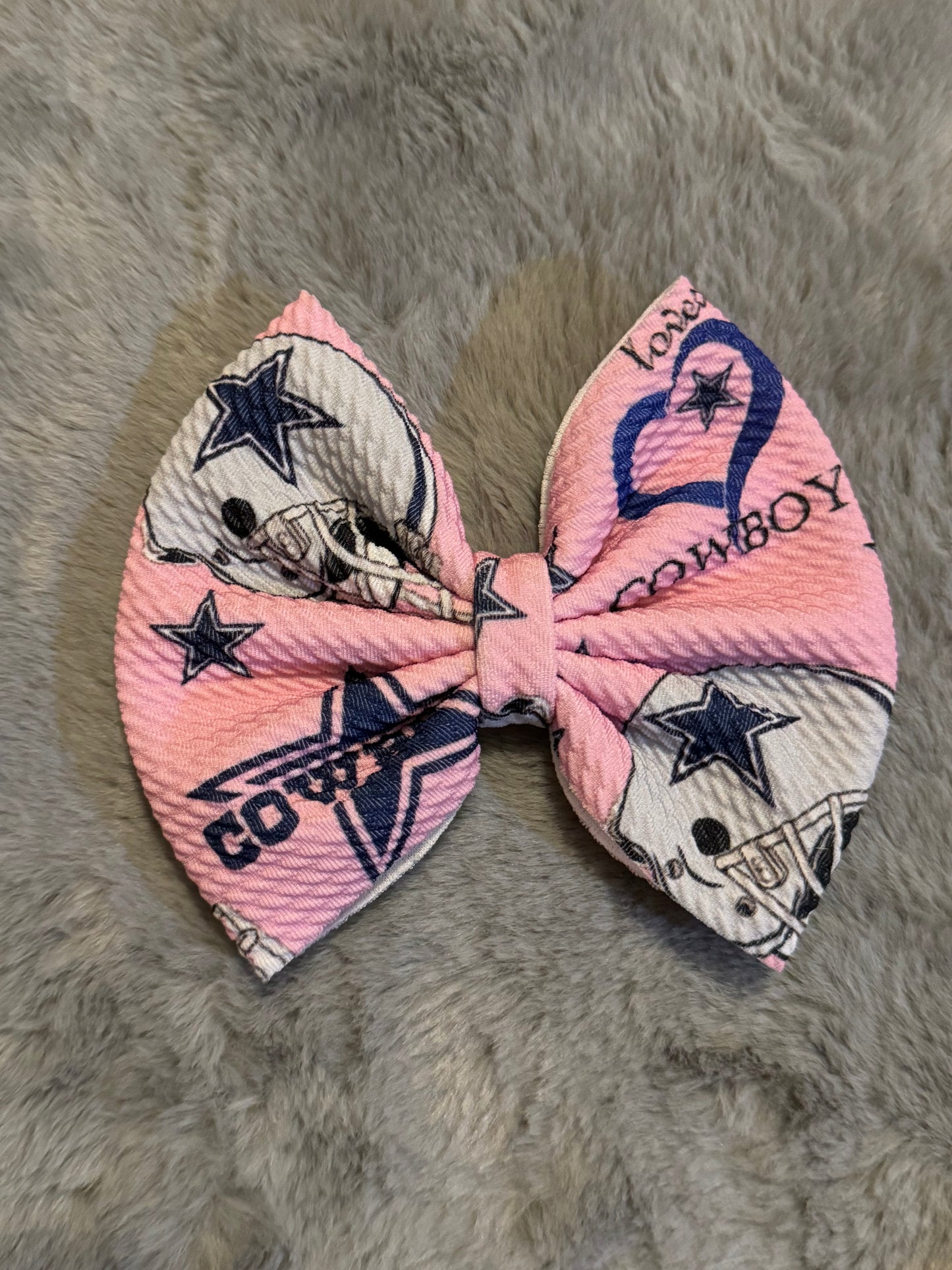 Cowboys Pink Pride Bow 5in