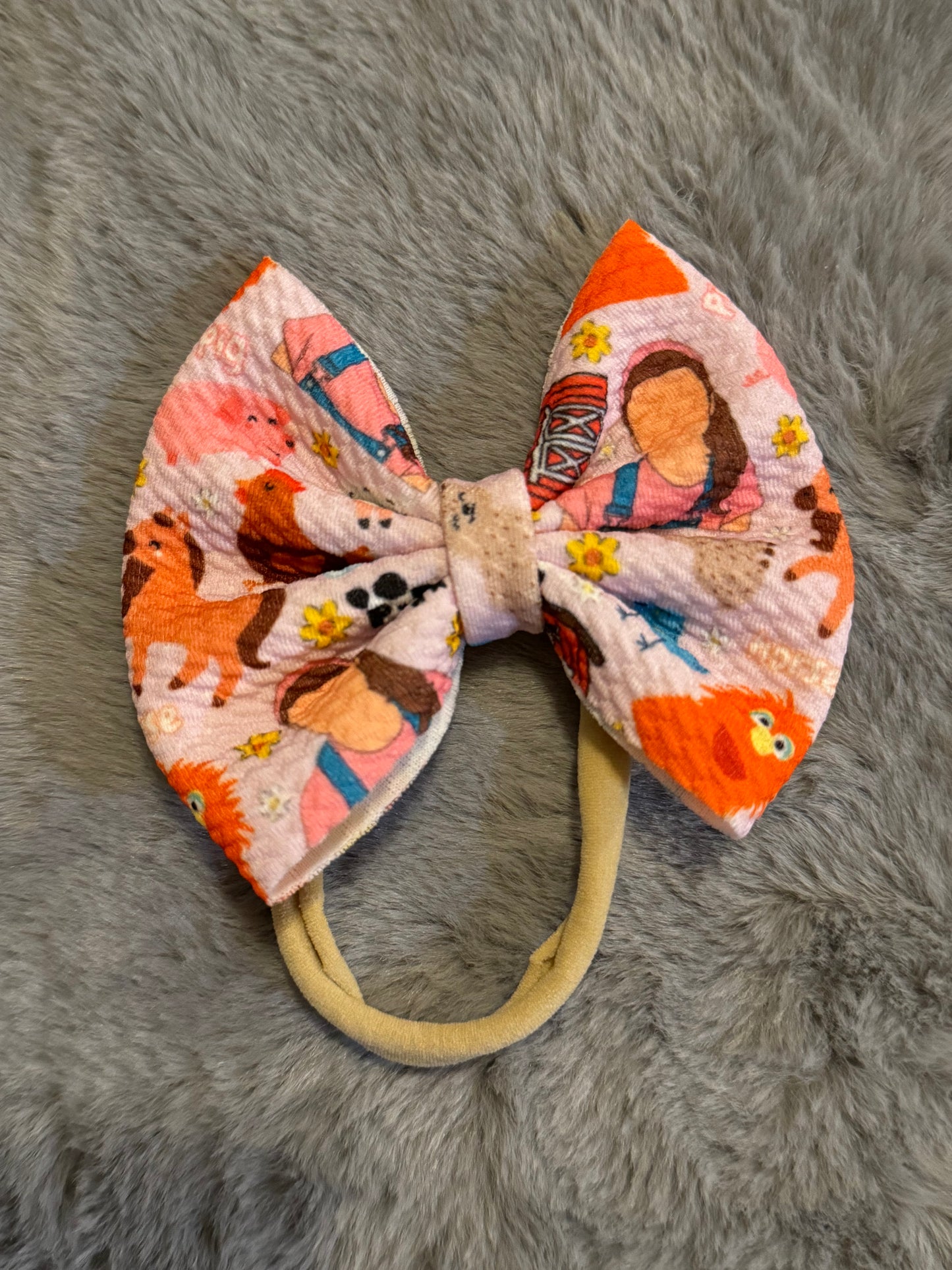 Farmyard Fun Bow 4in